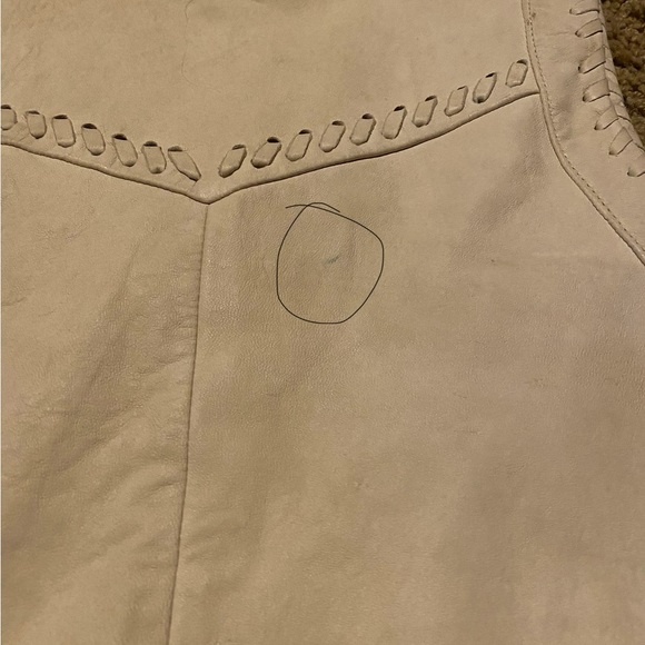 EUC Pioneer Wear Leather Vest Light Tan (Cream) Size Small - Picture 7 of 7
